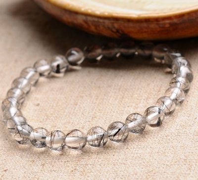 純天然精品 6mm巴西黑發(fā)晶圓珠手鏈——通透體好Y81Y 46的鑒賞與選購(gòu)指南